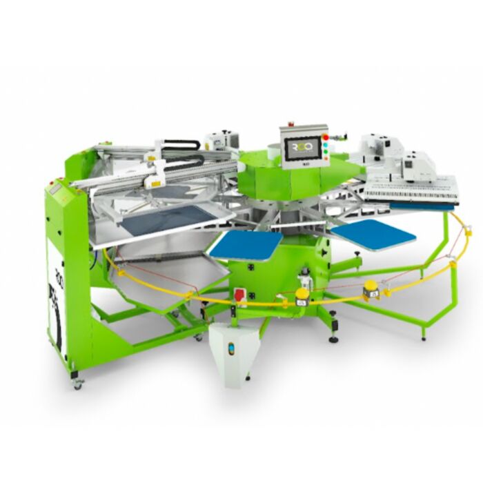 ROQ Ready P08 XL with 1 pretreat station, 2 flash cures, 2 heat presses-DIGI-RRXLP08-1PT-2FC-2HP Thumbnail