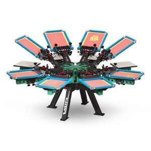 V-2000HD - Industrial Screen Printer (Rear Clamp)- 8 Station, 8 Color - V2HD-88 Thumbnail