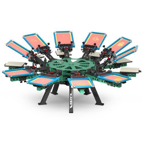 V-2000HD - Industrial Screen Printer (Rear Clamp)-10 Station, 10 Color-V2HD-1010- Thumbnail