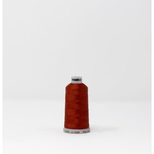 919-1899 MADEIRA POLYNEON #40 WEIGHT 1100yd SPOOL RED BROWN Thumbnail