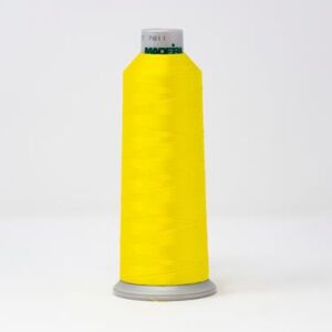 918-1924 MADEIRA POLYNEON #40 WEIGHT (5500 yard) CONE Yellow Thumbnail