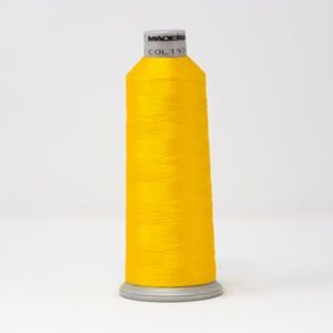 918-1971 MADEIRA POLYNEON #40 WEIGHT (5500 yard) CONE Yellow Thumbnail