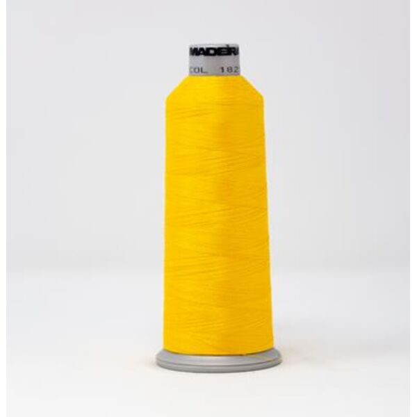 918-1825 MADEIRA POLYNEON #40 WEIGHT (5500 yard) CONE Yellow Orange Thumbnail