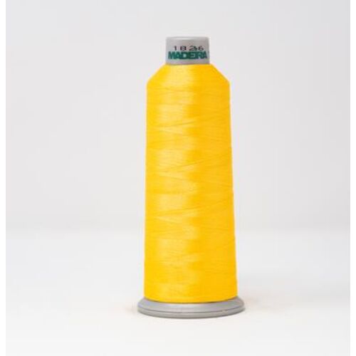 918-1826 MADEIRA POLYNEON #40 WEIGHT (5500 yard) CONE Yellow/Orange Thumbnail
