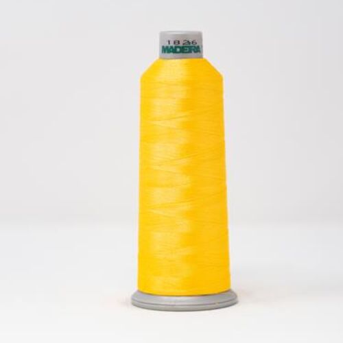 918-1826 MADEIRA POLYNEON #40 WEIGHT (5500 yard) CONE Yellow/Orange Thumbnail