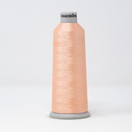 918-1653 MADEIRA POLYNEON #40 WEIGHT (5500 yard) CONE Beige/Pink Thumbnail