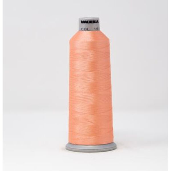 918-1817 MADEIRA POLYNEON #40 WEIGHT (5500 yard) CONE Beige/Pink Thumbnail