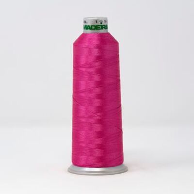 918-1990 MADEIRA POLYNEON #40 WEIGHT (5500 yard) CONE Pink Thumbnail