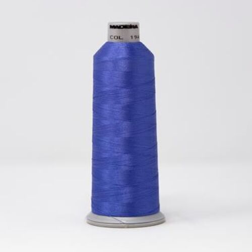 918-1943 MADEIRA POLYNEON #40 WEIGHT (5500 yard) CONE Blue Thumbnail