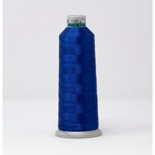 918-1642 MADEIRA POLYNEON #40 WEIGHT (5500 yard) CONE Blue Thumbnail
