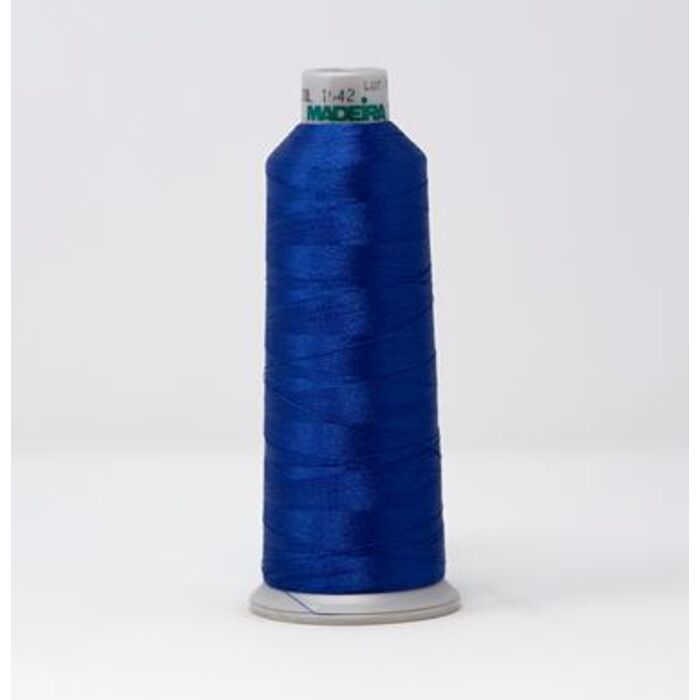 918-1642 MADEIRA POLYNEON #40 WEIGHT (5500 yard) CONE Blue Thumbnail