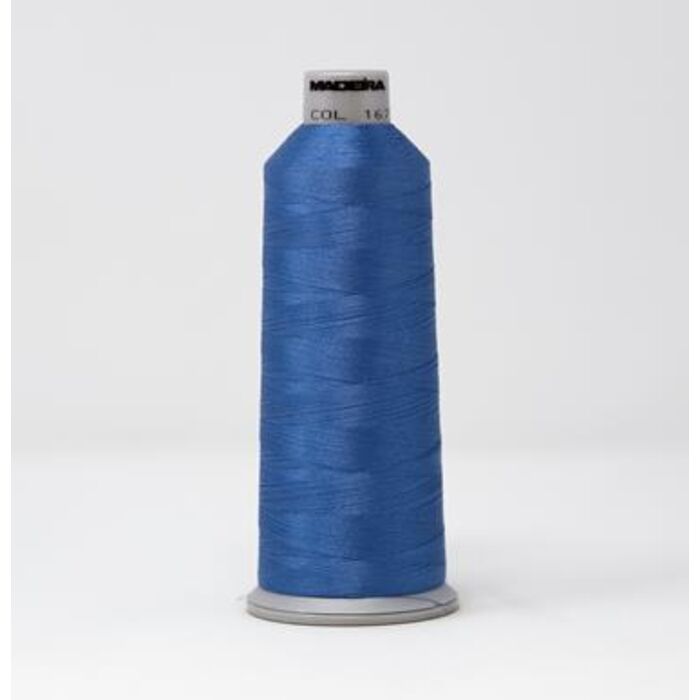 918-1671 MADEIRA POLYNEON #40 WEIGHT (5500 yard) CONE Blue Thumbnail