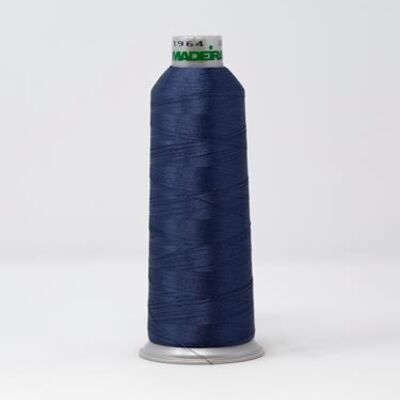 918-1964 MADEIRA POLYNEON #40 WEIGHT (5500 yard) CONE Blue/Gray Thumbnail