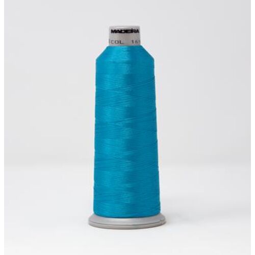 918-1694 MADEIRA POLYNEON #40 WEIGHT (5500 yard) CONE Blue/Green Thumbnail