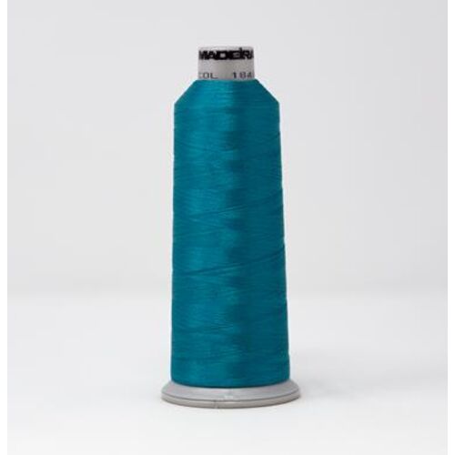 918-1846 MADEIRA POLYNEON #40 WEIGHT (5500 yard) CONE Blue/Green Thumbnail