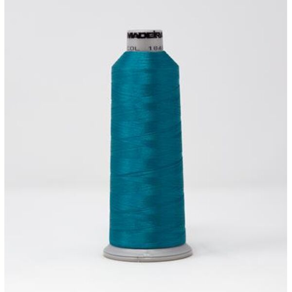 918-1846 MADEIRA POLYNEON #40 WEIGHT (5500 yard) CONE Blue/Green Thumbnail