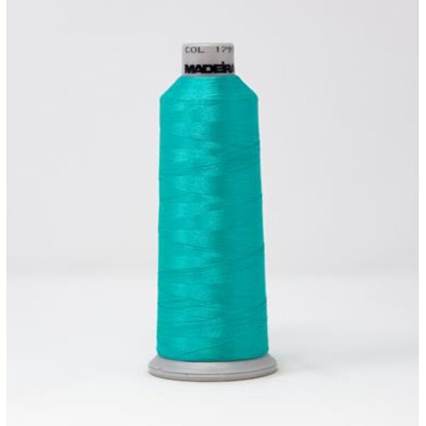 918-1799 MADEIRA POLYNEON #40 WEIGHT (5500 yard) CONE Blue/Green Thumbnail