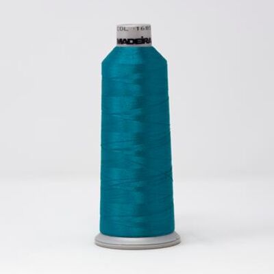 918-1685 MADEIRA POLYNEON #40 WEIGHT (5500 yard) CONE Blue/Green Thumbnail
