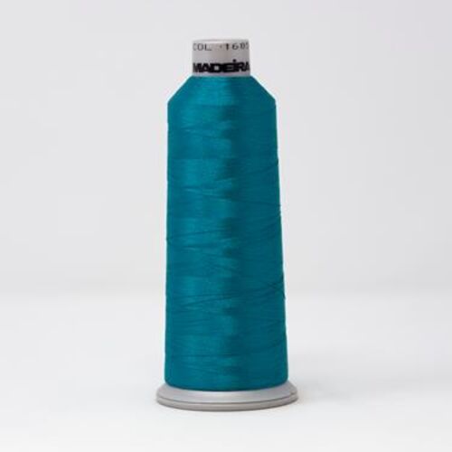 918-1685 MADEIRA POLYNEON #40 WEIGHT (5500 yard) CONE Blue/Green Thumbnail