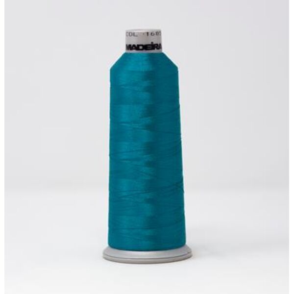 918-1685 MADEIRA POLYNEON #40 WEIGHT (5500 yard) CONE Blue/Green Thumbnail