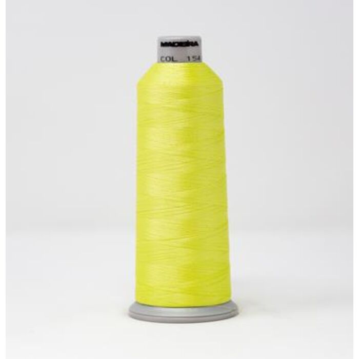 918-1541 MADEIRA POLYNEON #40 WEIGHT (5500 yard) CONE Yellow/Green Thumbnail
