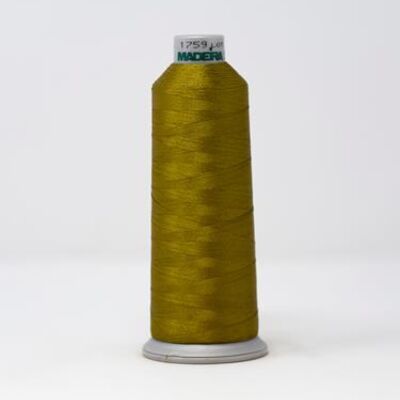 918-1759 MADEIRA POLYNEON #40 WEIGHT (5500 yard) CONE Green/Brown Thumbnail