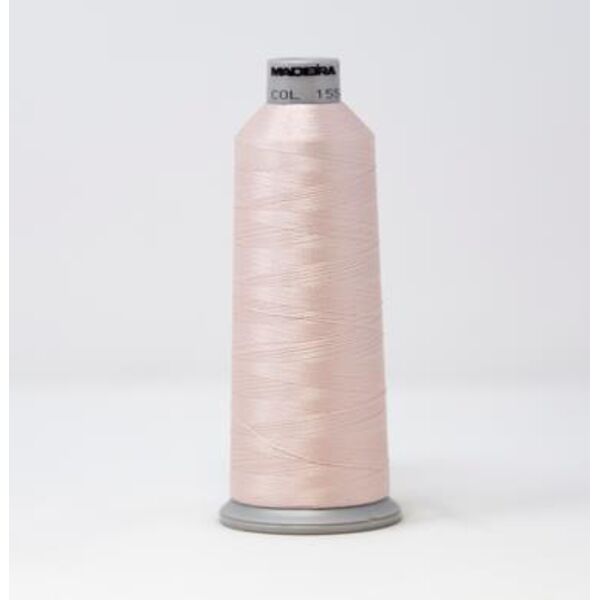 918-1554 MADEIRA POLYNEON #40 WEIGHT (5500 yard) CONE Beige/Pink Thumbnail