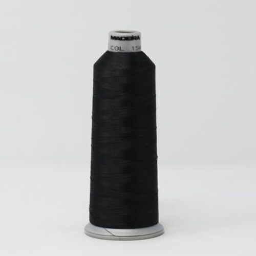 918-1540 MADEIRA POLYNEON #40 WEIGHT (5500 yard) CONE Black Thumbnail