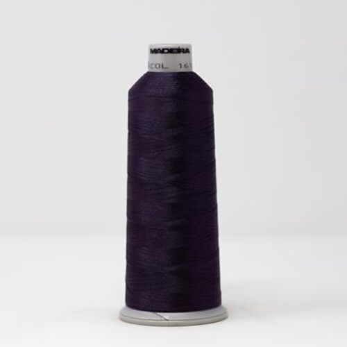 918-1617 MADEIRA POLYNEON #40 WEIGHT (5500 yard) CONE Purple Black Thumbnail