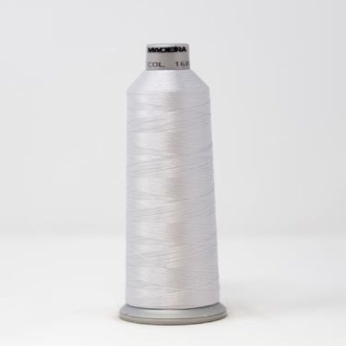 918-1687 MADEIRA POLYNEON #40 WEIGHT (5500 yard) CONE Chrome/Grey Thumbnail