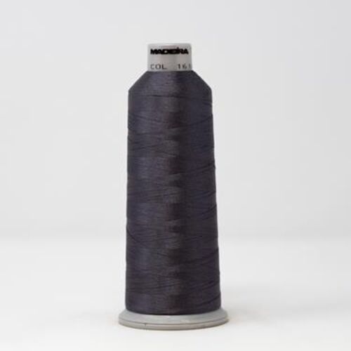 918-1614 MADEIRA POLYNEON #40 WEIGHT (5500 yard) CONE Purple Black Thumbnail