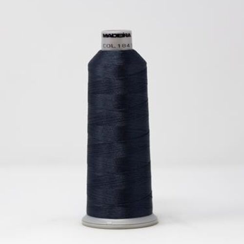 918-1841 MADEIRA POLYNEON #40 WEIGHT (5500 yard) CONE Purple Black Thumbnail