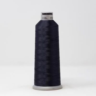 918-1564 MADEIRA POLYNEON #40 WEIGHT (5500 yard) CONE Purple Black Thumbnail
