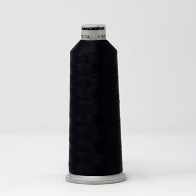 918-1589 MADEIRA POLYNEON #40 WEIGHT (5500 yard) CONE Black Thumbnail