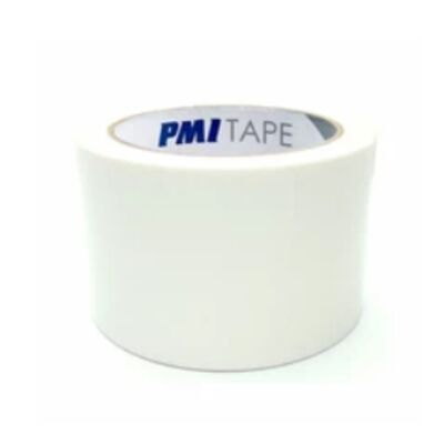3" PMI White Full Adhesive Tape Roll Thumbnail